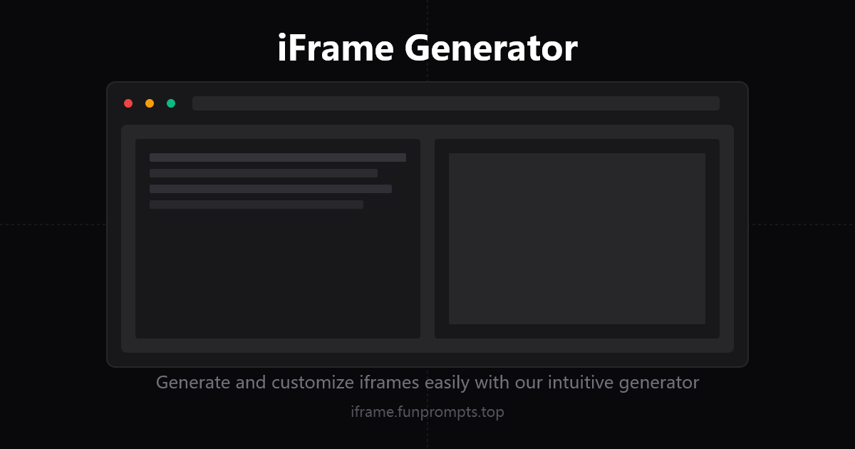 Iframe generator free online html iframe code tool